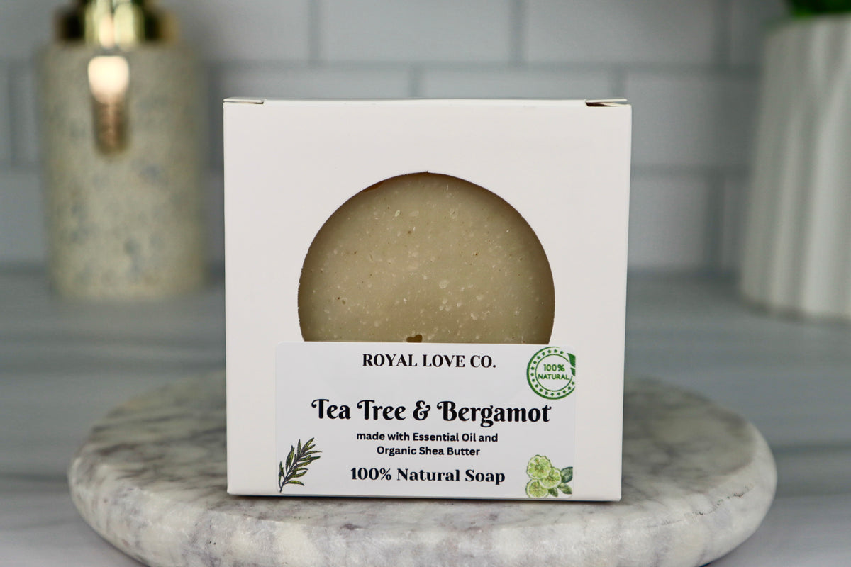 Green Tea and Bergamot Essential Oil. 100% Natural Soap
