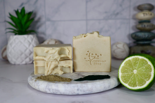 Green Tea and Bergamot Essential Oil. 100% Natural Soap