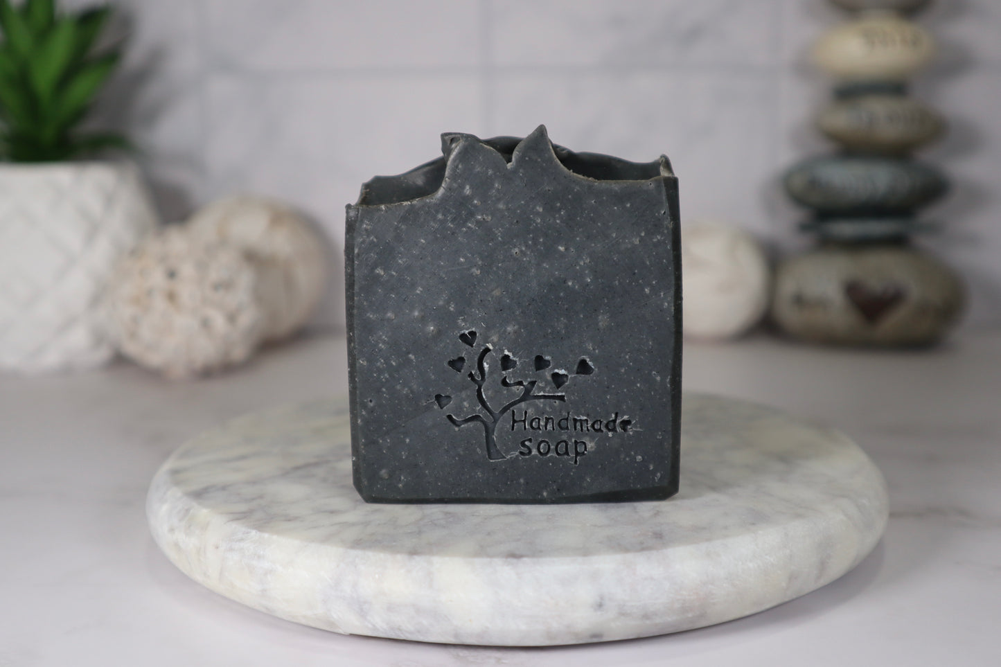 Activated Charcoal and Orange Essential Oil, 100% Natural Soap