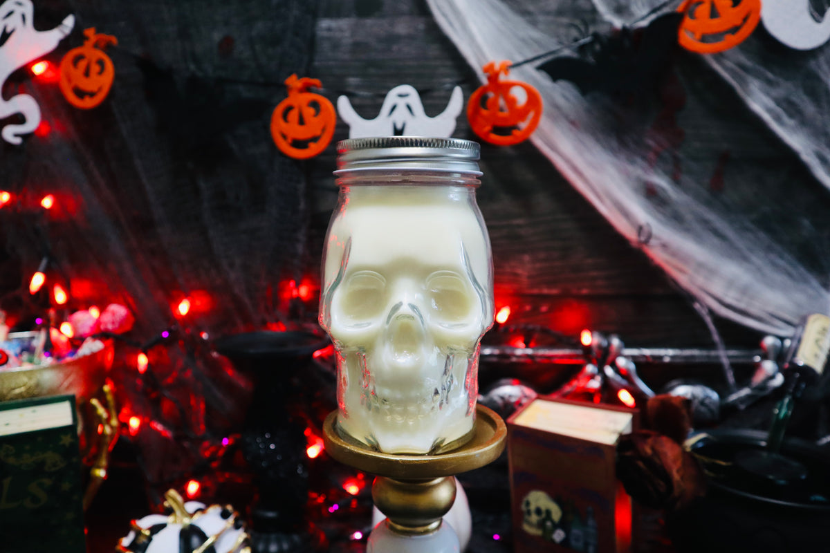 The Alchemist Skull Candle – Marrakesh Market Scented (15 oz)